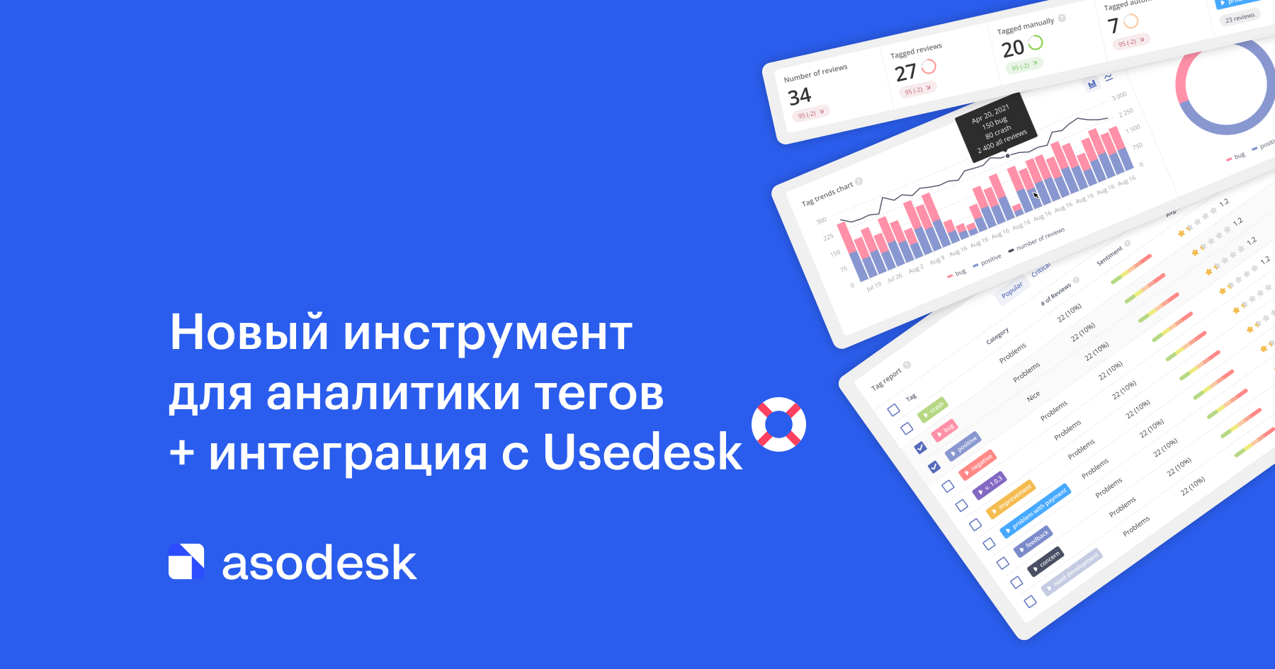 Новый инструмент для аналитики тегов + интеграция с Usedesk